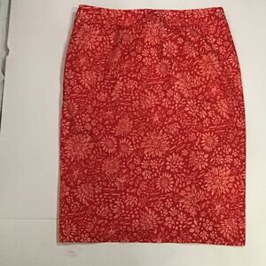 Rip Skirt Hawaiian Sunflower Wrap Midi Skirt Red Orange Maui Cover Up Large